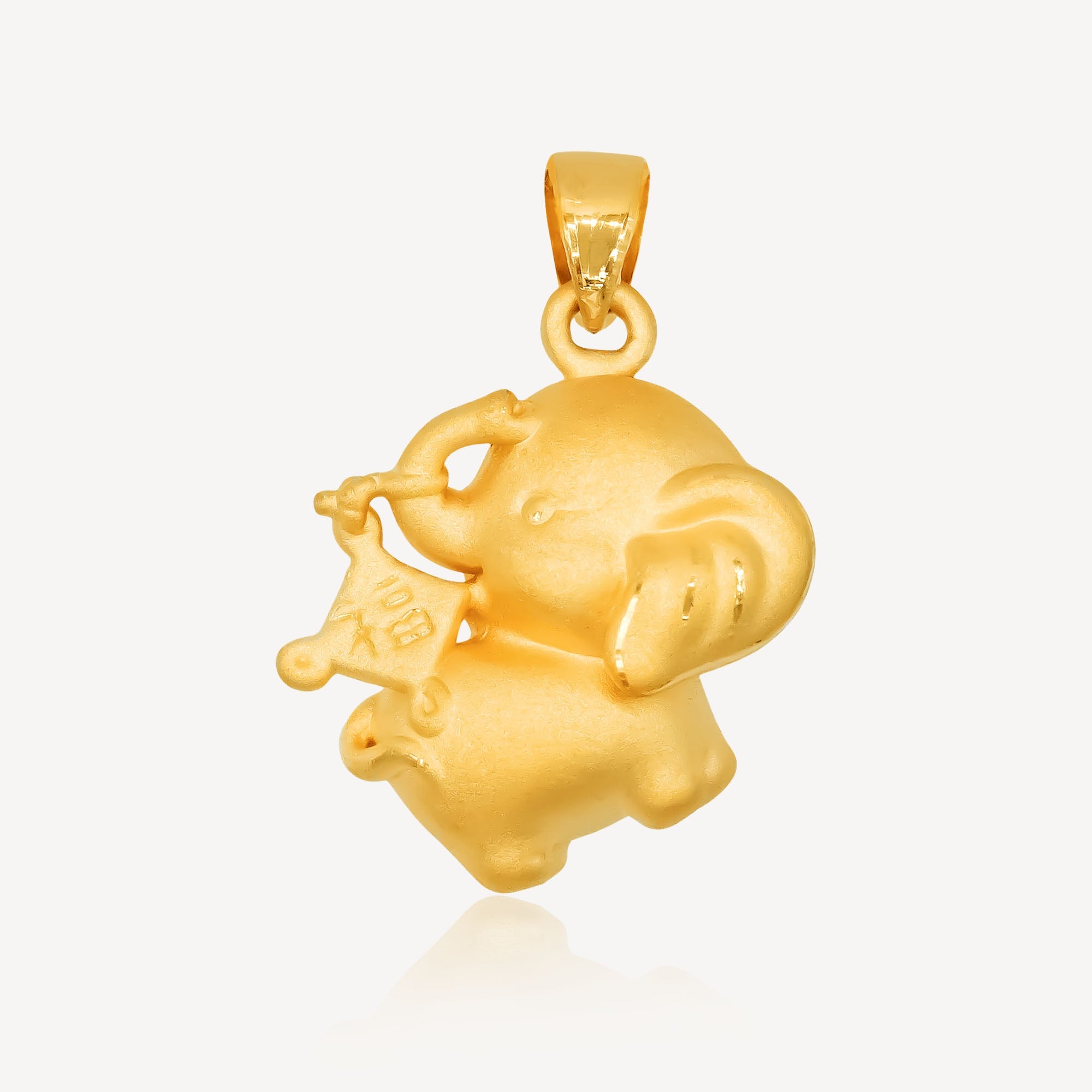 999 Gold Elephant Charm