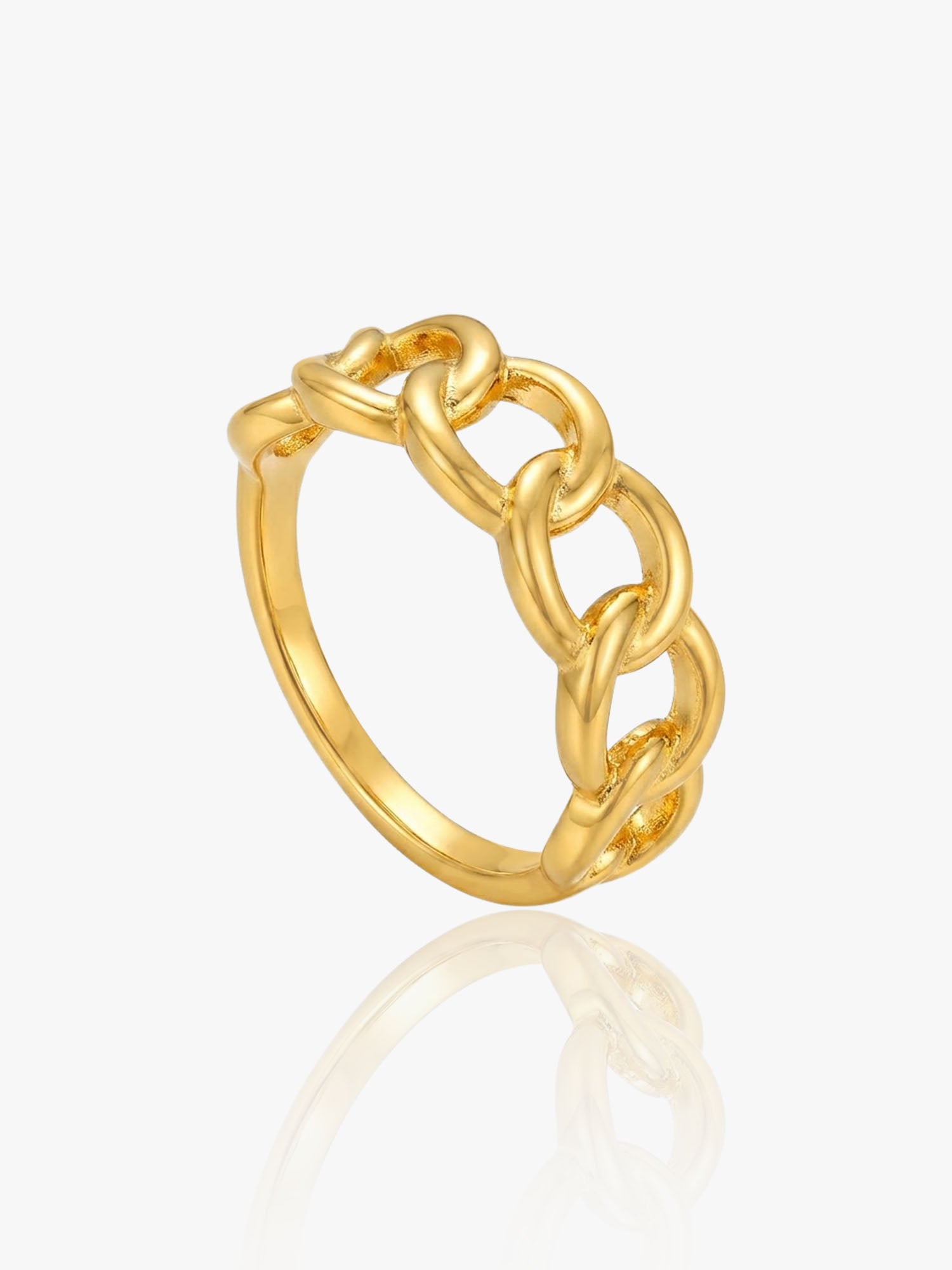 999 Gold Shinny CC Ring
