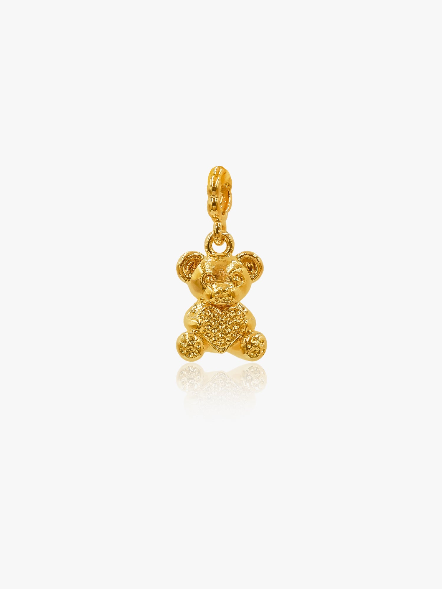 916 Gold Beary Loved Charm