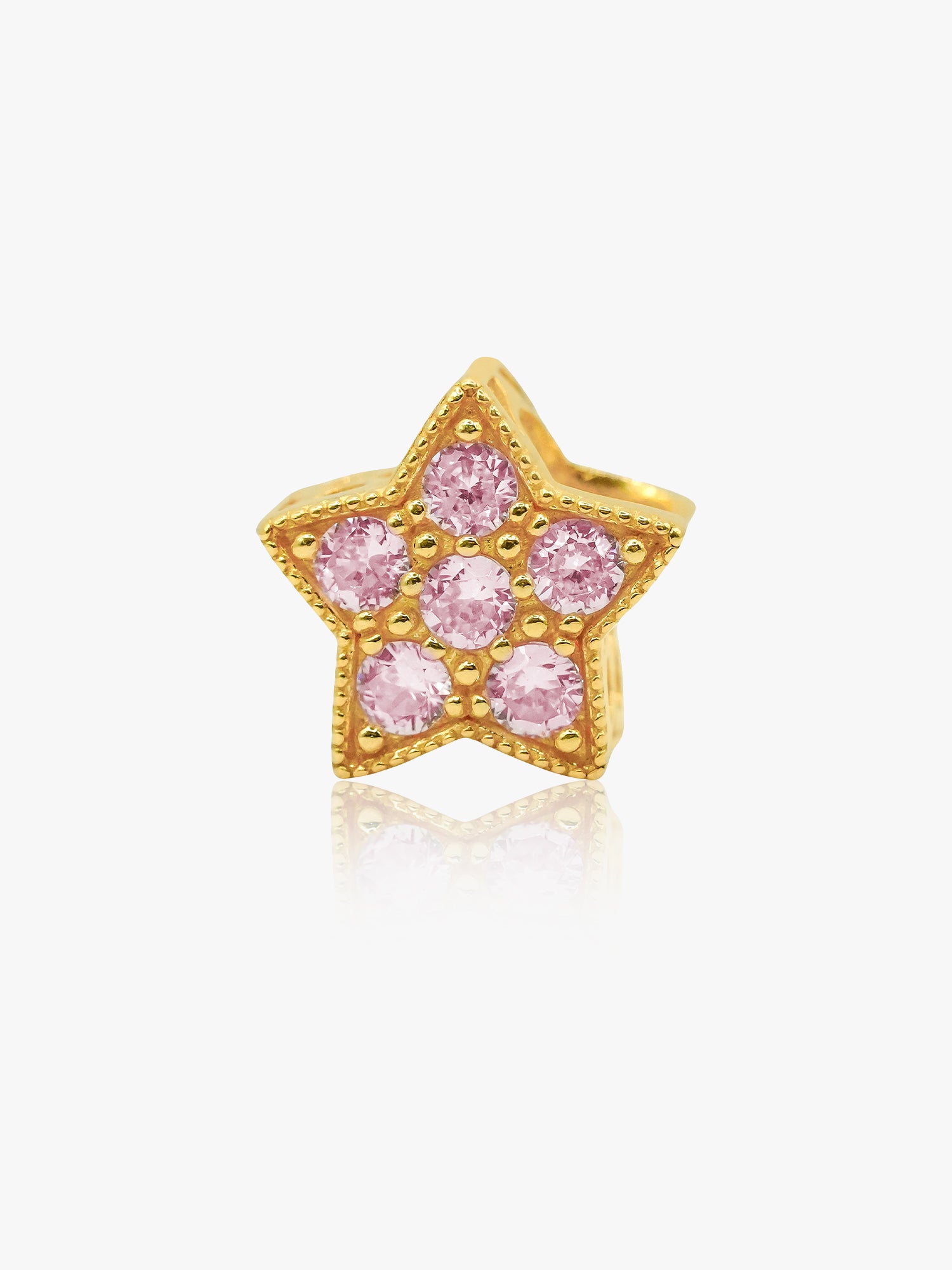 916 Gold CZ Star Charm