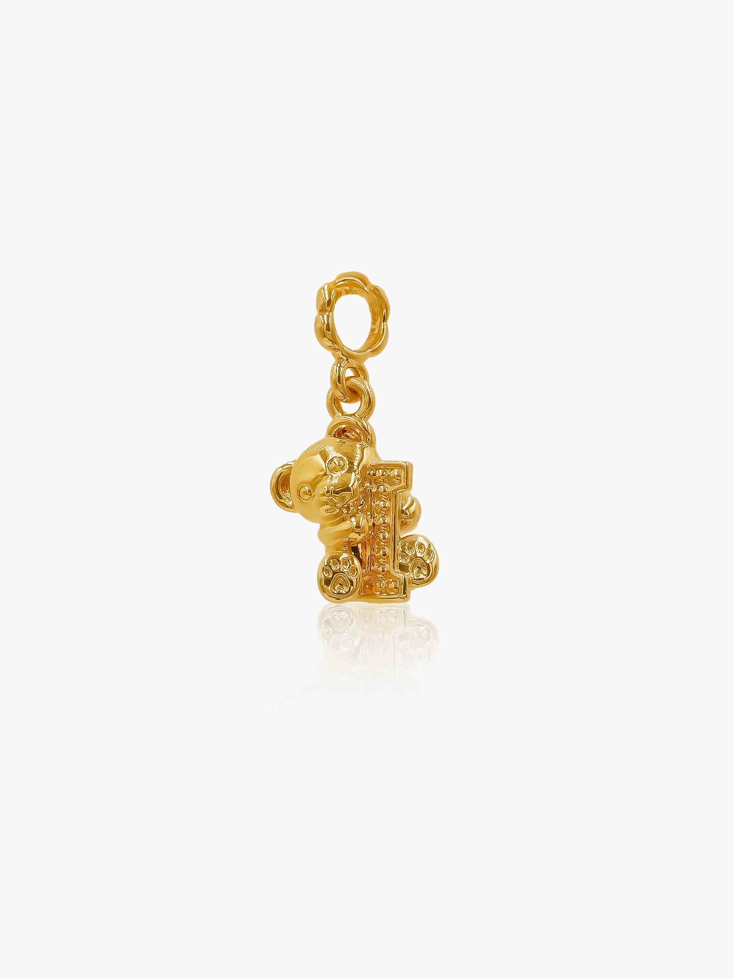 916 Gold I Bear Sparkle Charm