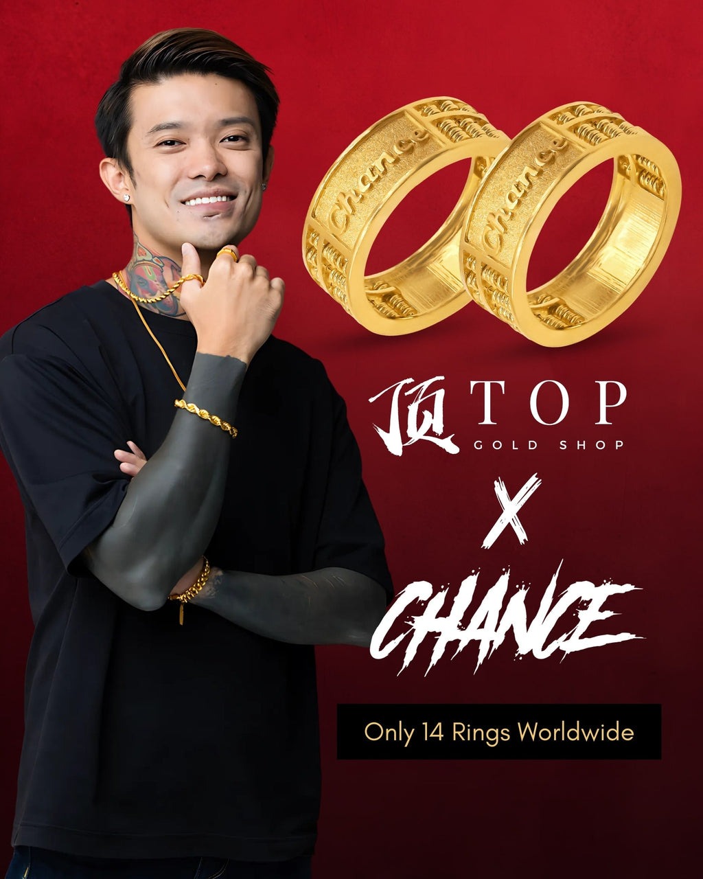 916 Gold Chance Abacus Ring