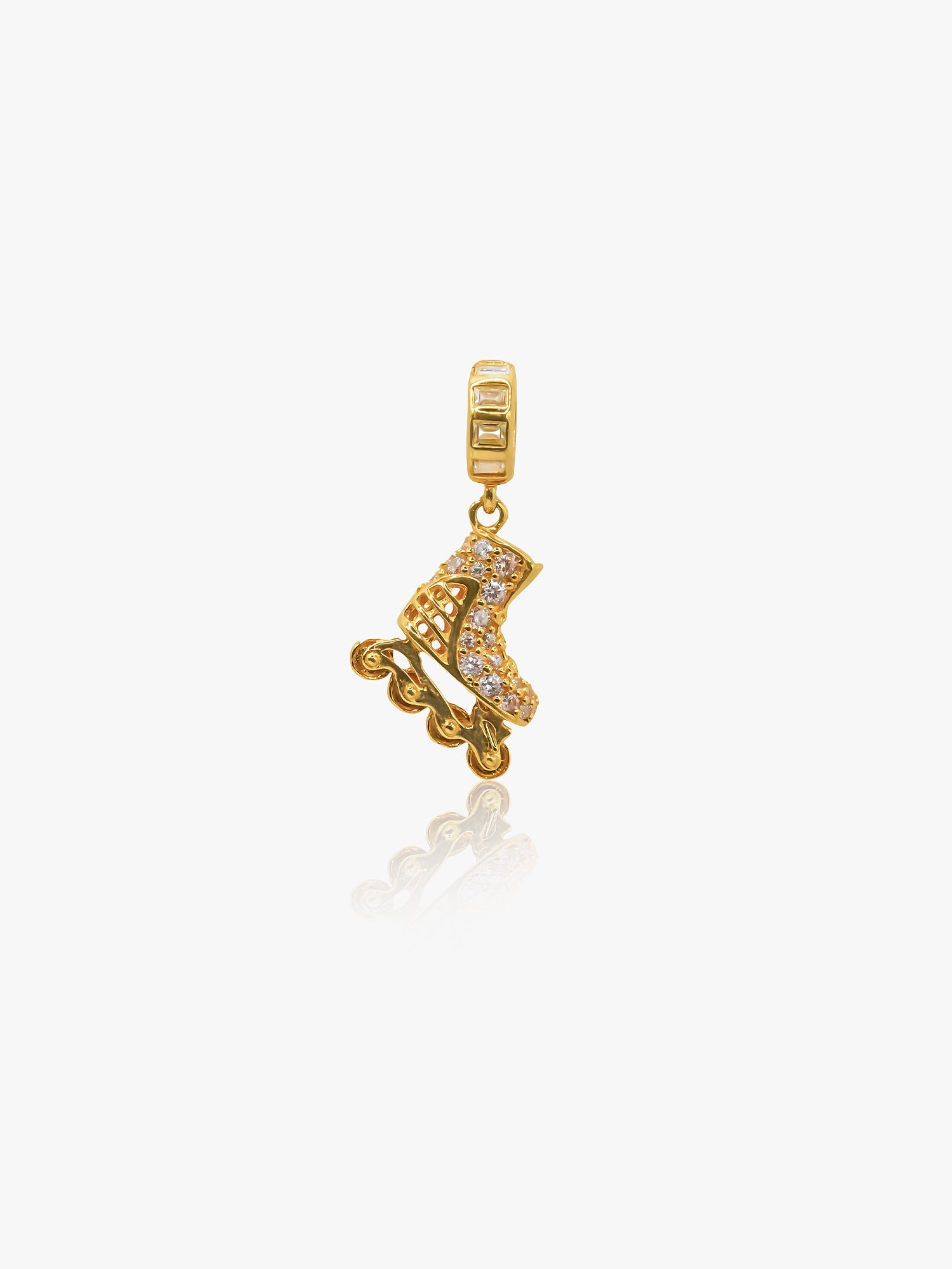 916 Gold Roller Skate Charm