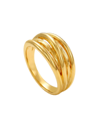 916 Gold Elegant Wave Ring