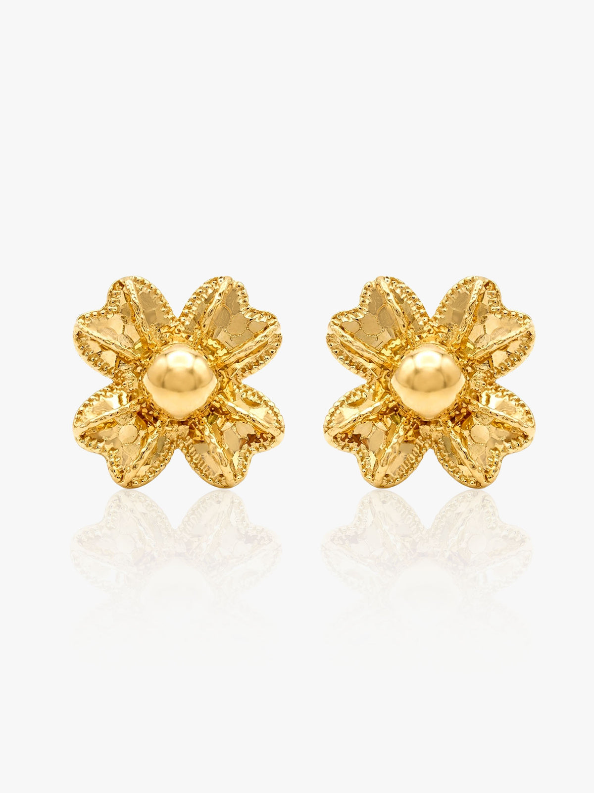 916 Gold Aura Bloom Stud Earring