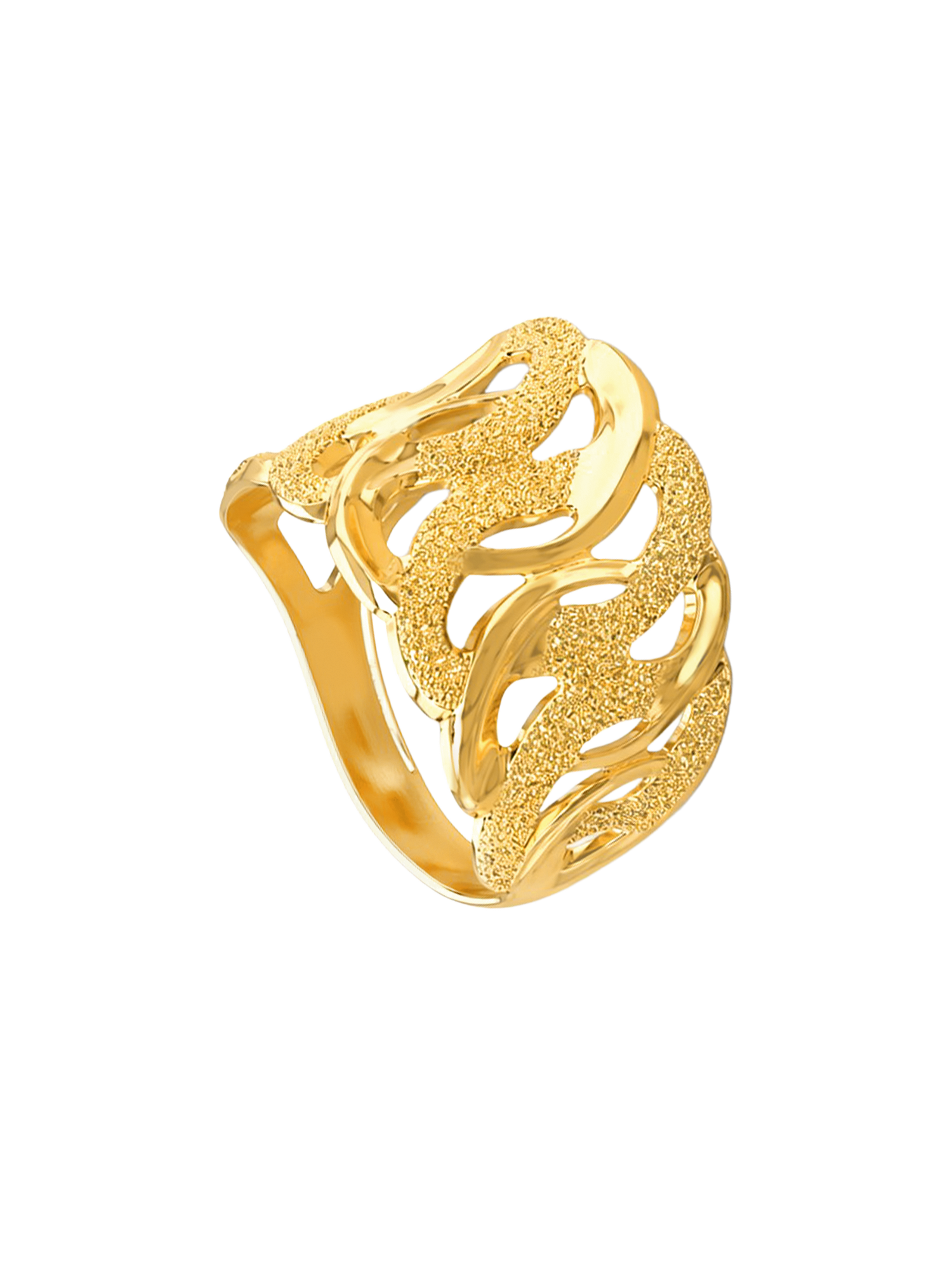916 Gold Lattice Ring