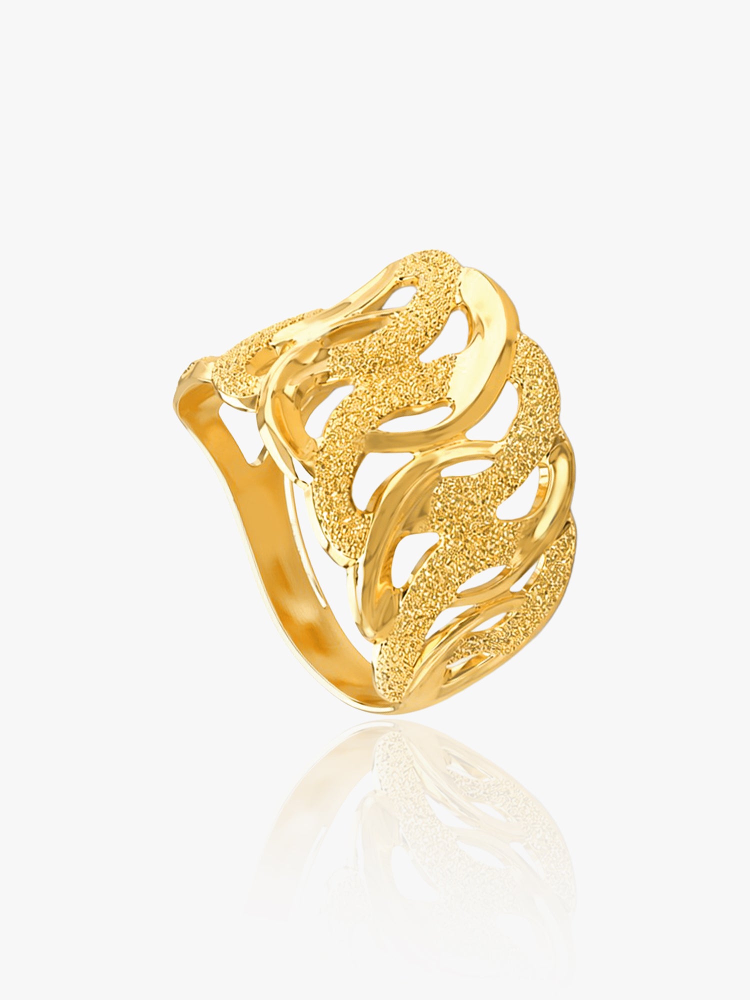 916 Gold Lattice Ring