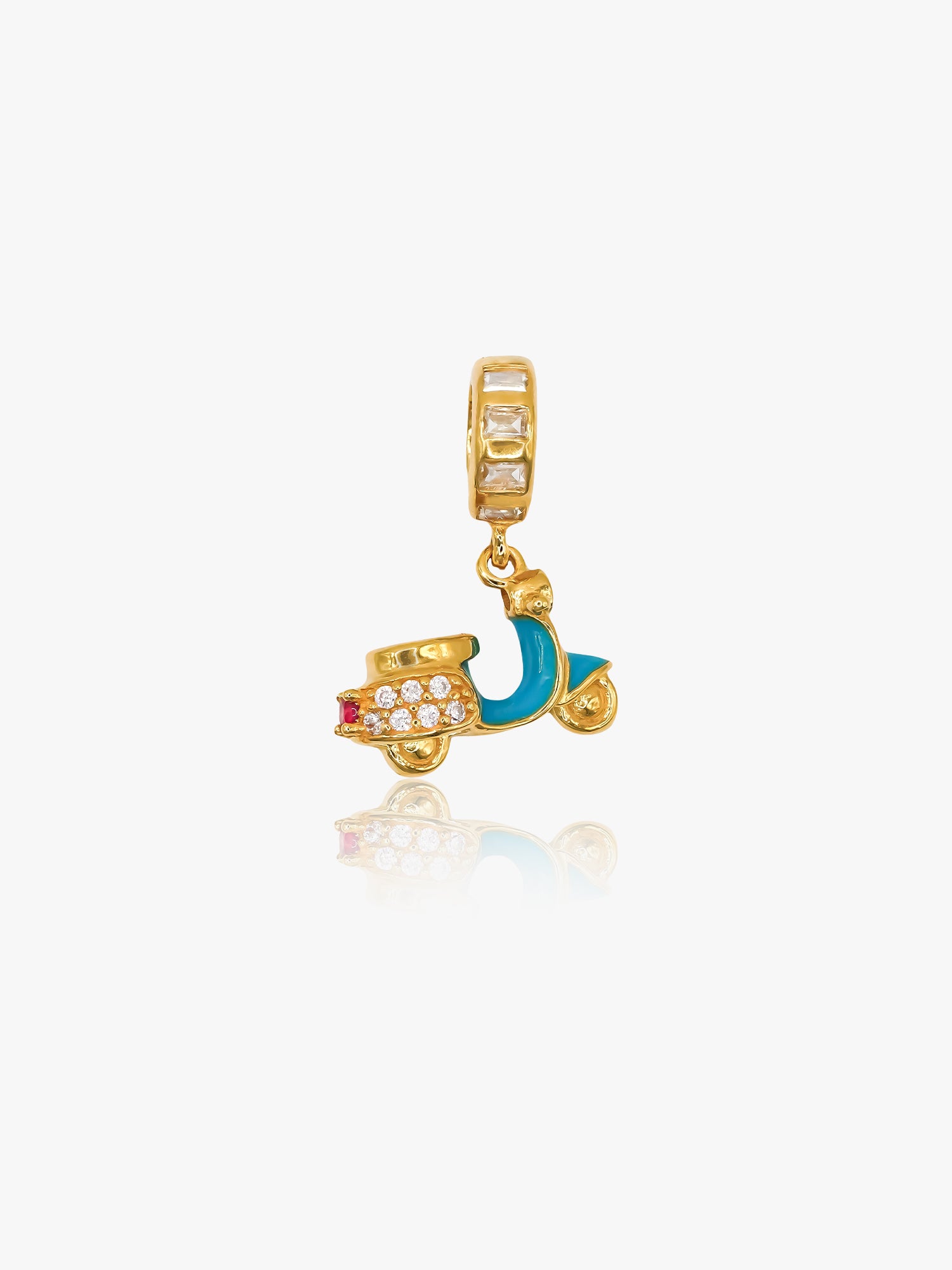 916 Gold Scooter Charm