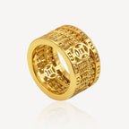 916 Gold Thick Coin Abacus Ring