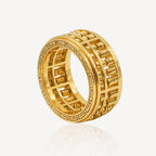 916 Gold Full Abacus Ring (Rotate)