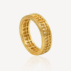 916 Gold Full Abacus Ring