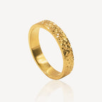 916 Gold Shiny Crush Ring(4mm)