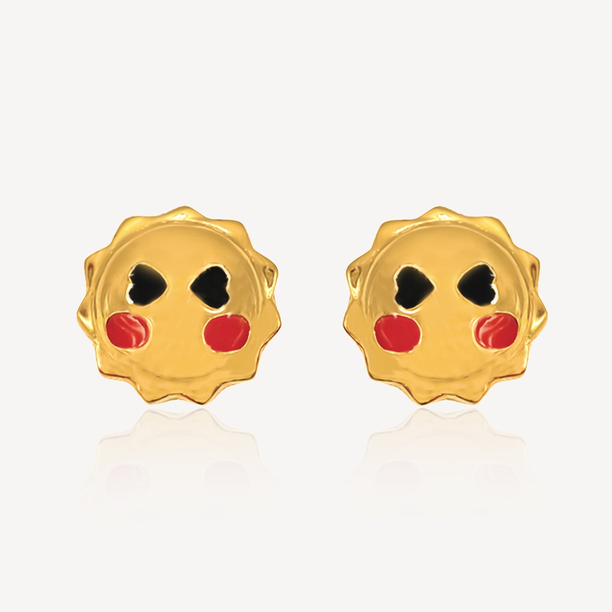 916 Gold Sun Earrings - Top Gold Shop Gold Jewellery in singapore