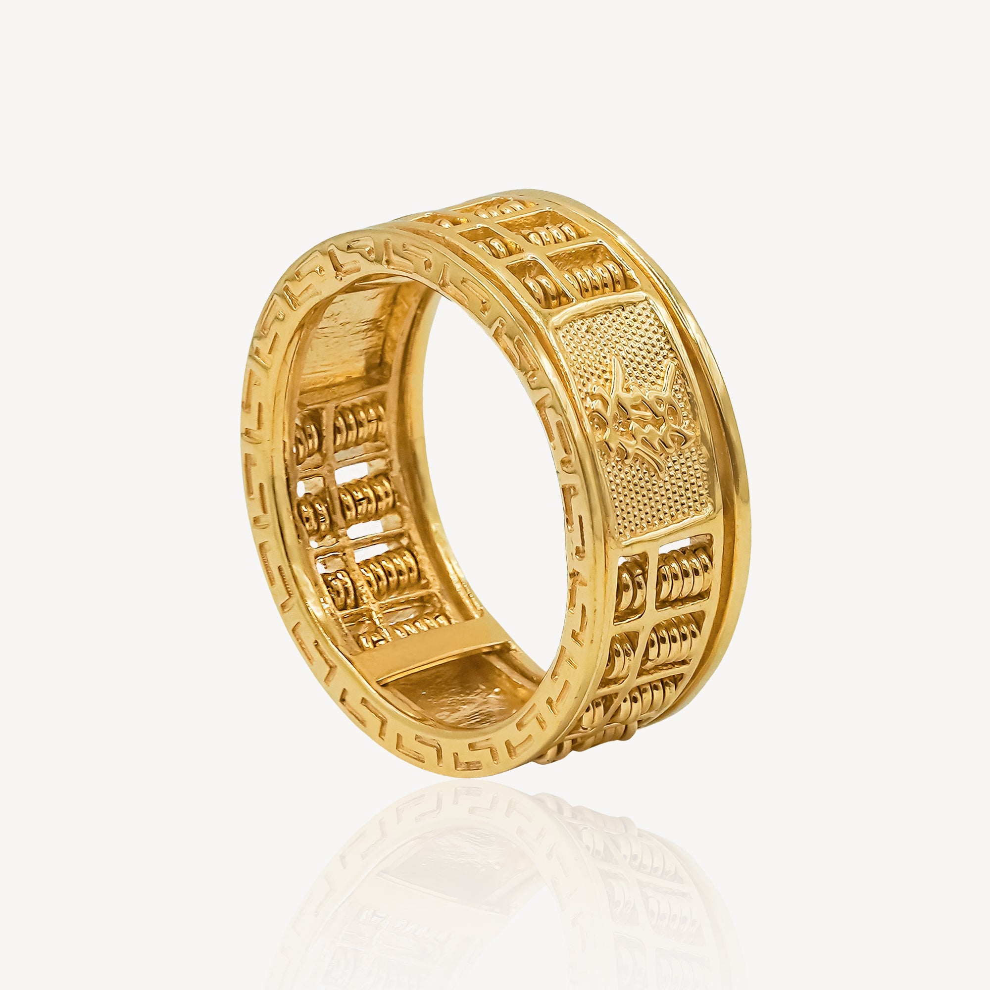 916 Gold 发 Abacus Ring (Rotate)