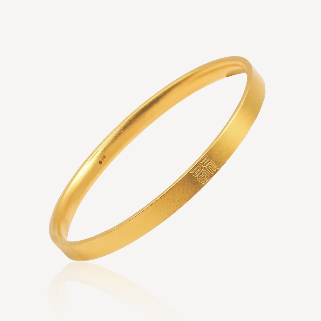 999 Gold Classic Traditional Bangle - Top Gold Shop Gold Jewellery in singapore