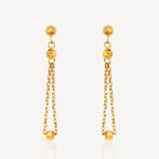 916 Gold Dangling Ball Earring