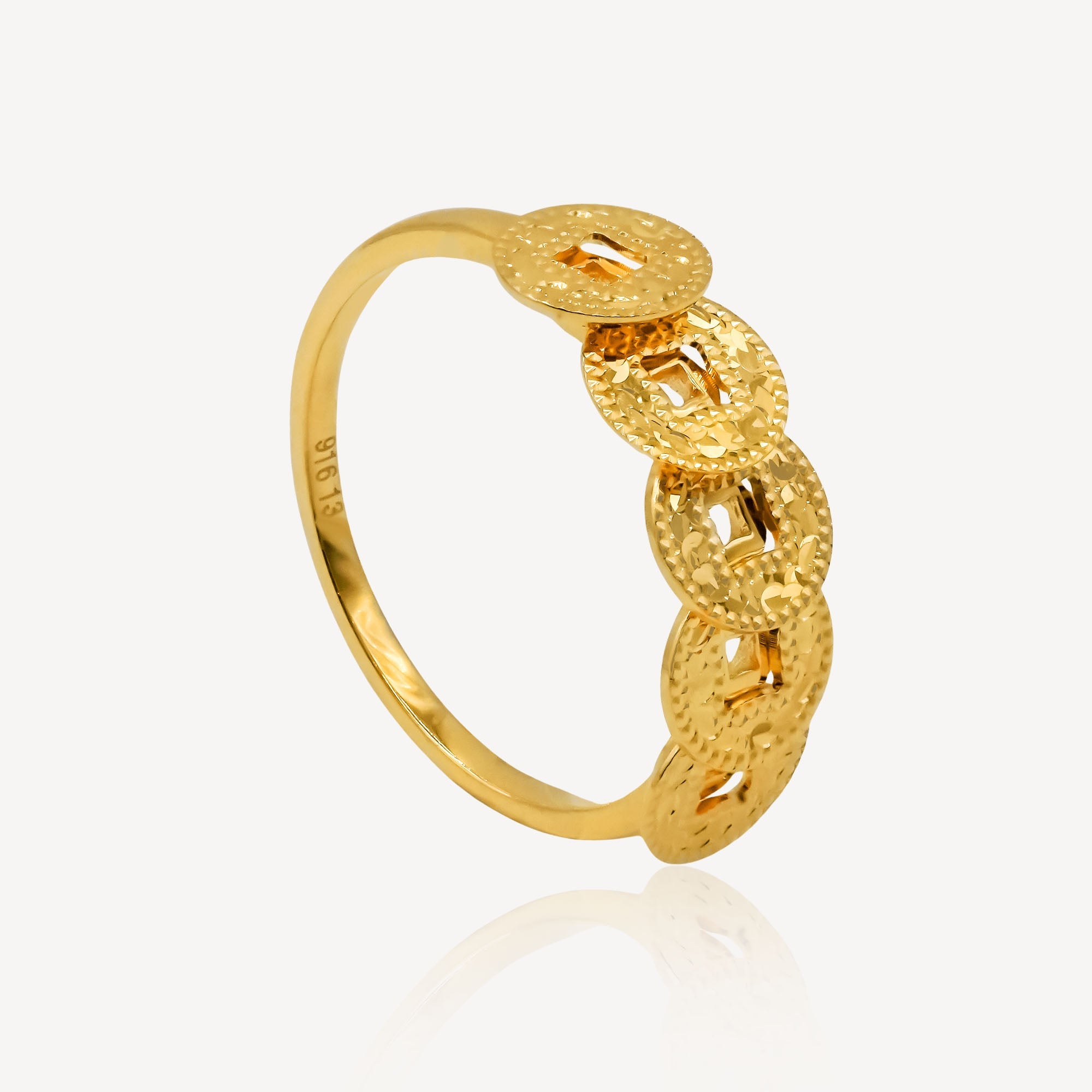 916 Gold Imperial Coins Ring