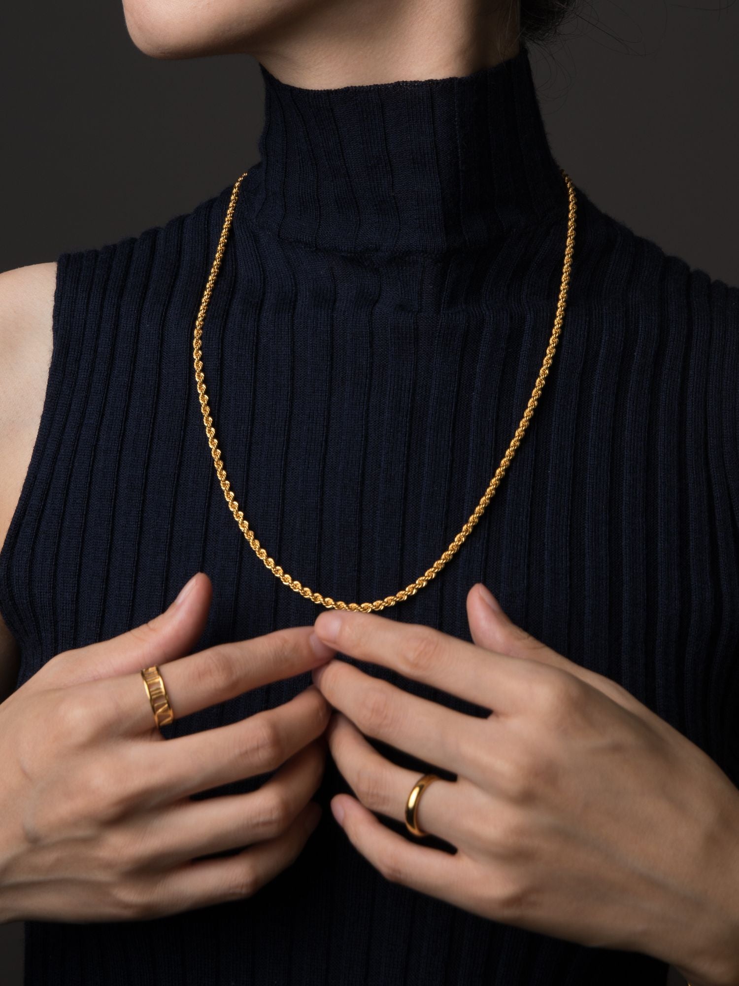 916 Gold Hollow Rope Chain (3.5mm Series)