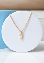 916 Gold Alphabet T Pendant