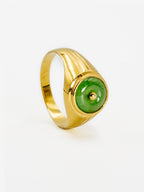 18K Gold Jade Donut Ring