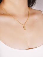 916 Gold Cash Dollar Sign Pendant