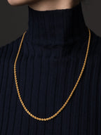 916 Gold Hollow Rope Chain (4mm Series)