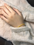 916 Gold Hollow Rope Bracelet (4mm)