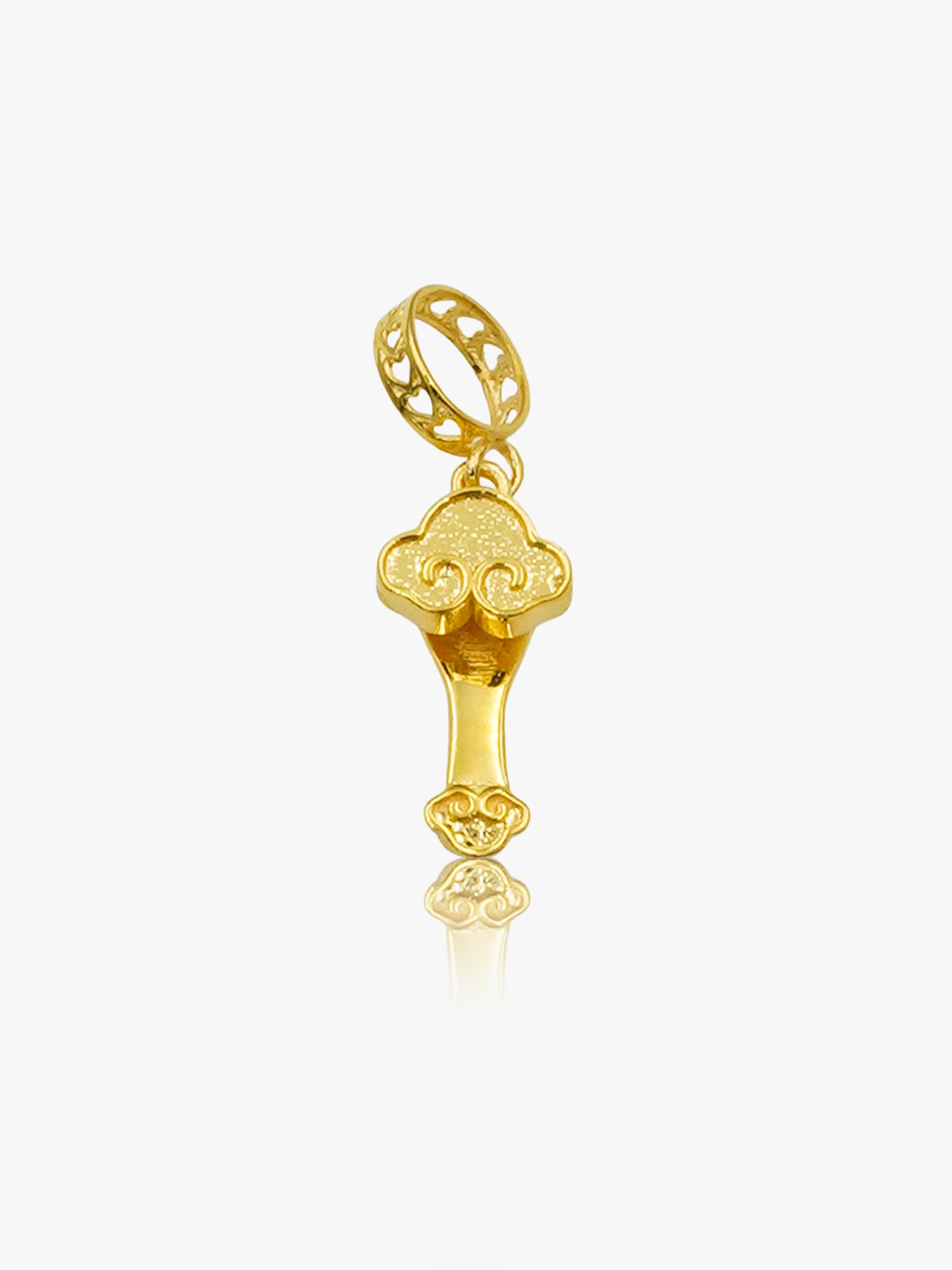 916 Gold Cloud 9 Charm