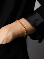 916 Gold Hollow Rope Bracelet (4mm)