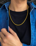 916 Gold Hollow Rope Chain (5mm Series) 23 inch