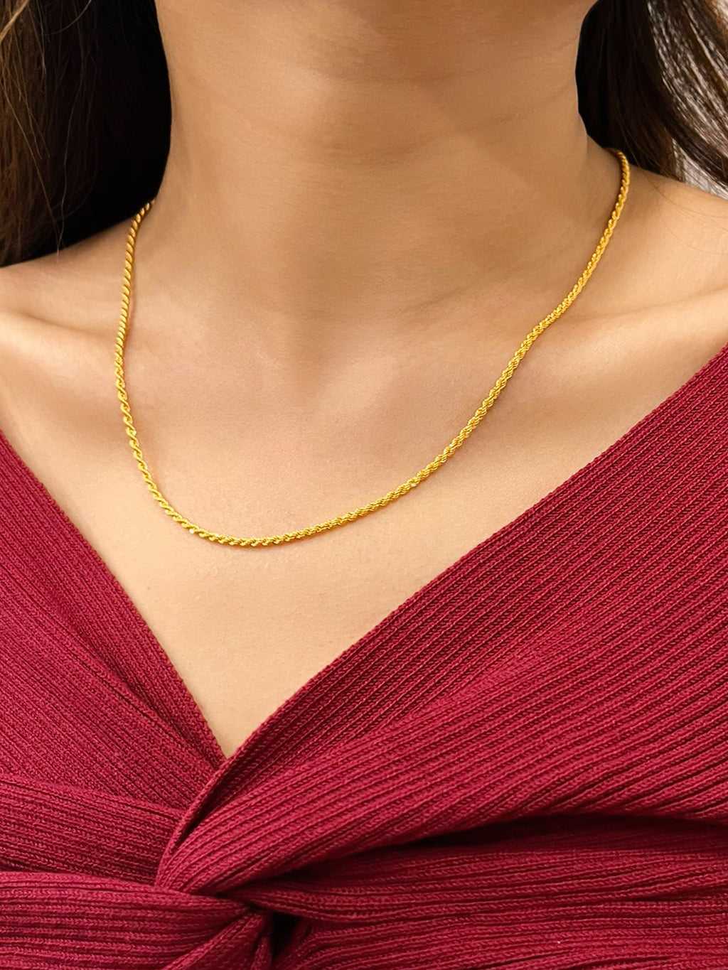 916 Gold Hollow Rope Chain (3.5mm Series)