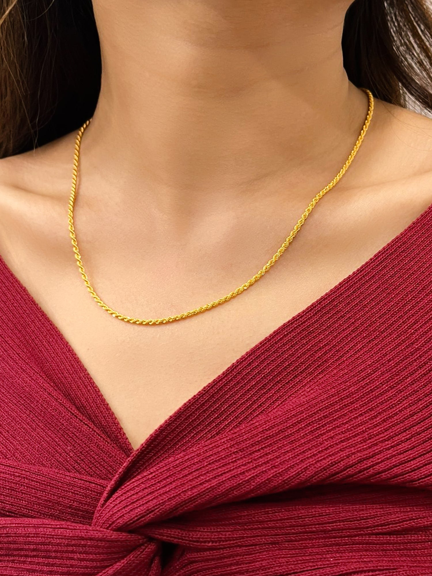 916 Gold Hollow Rope Chain (3.5mm Series)