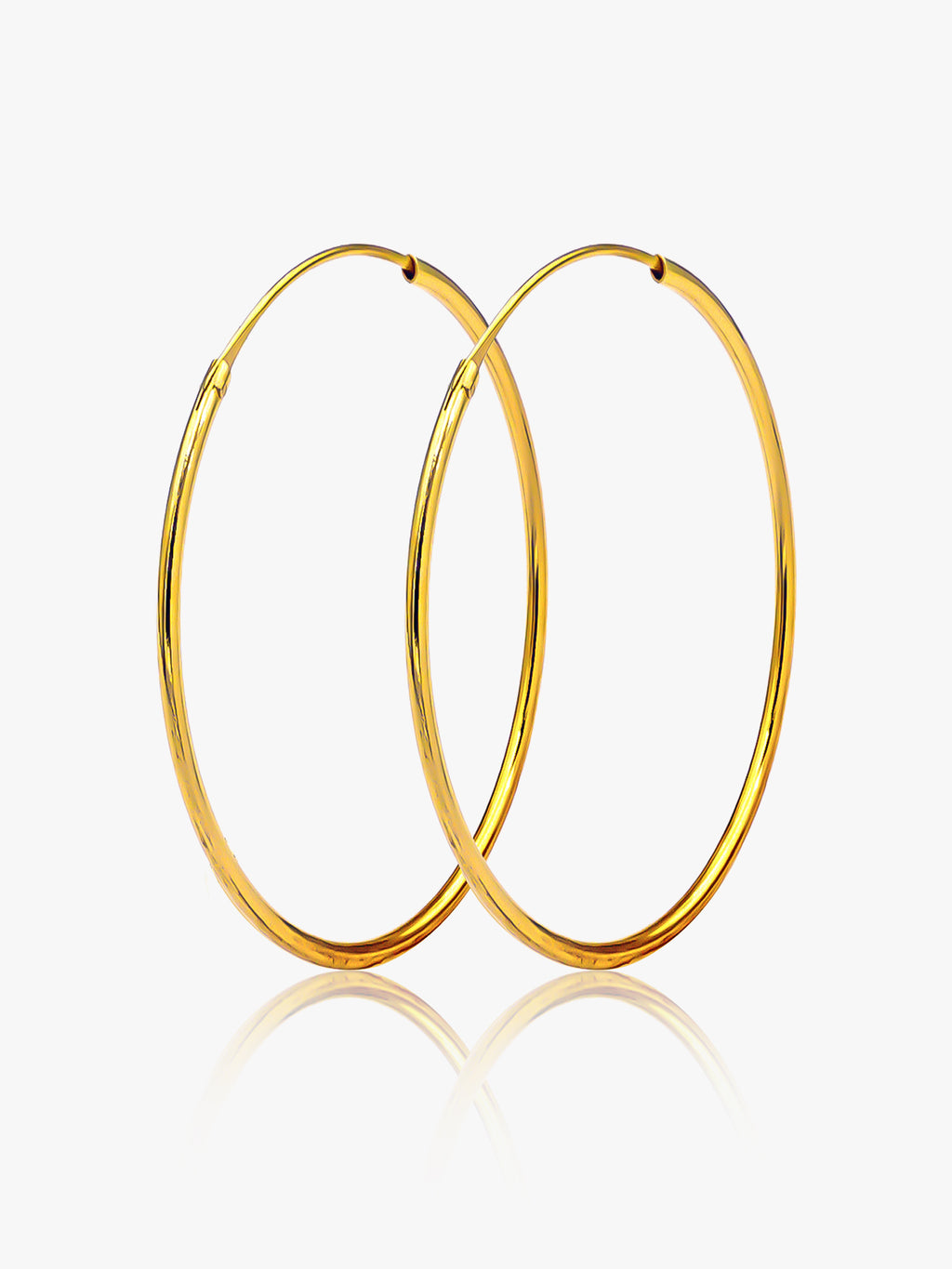 916 Gold Classic Loop Earrings