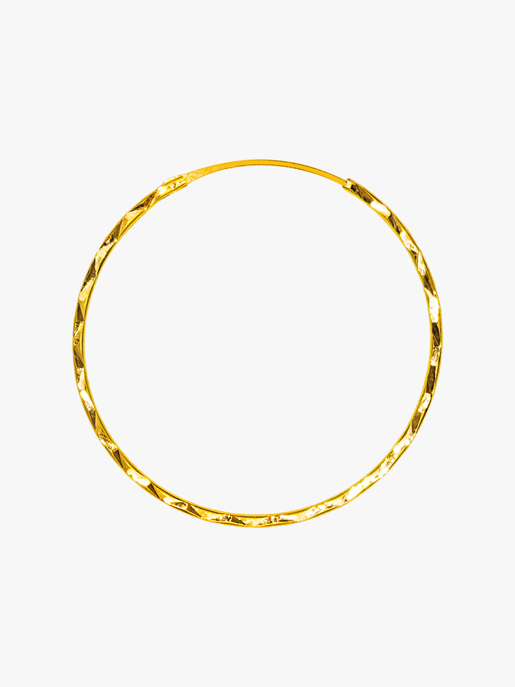 916 Gold Cut Hoop Earrings