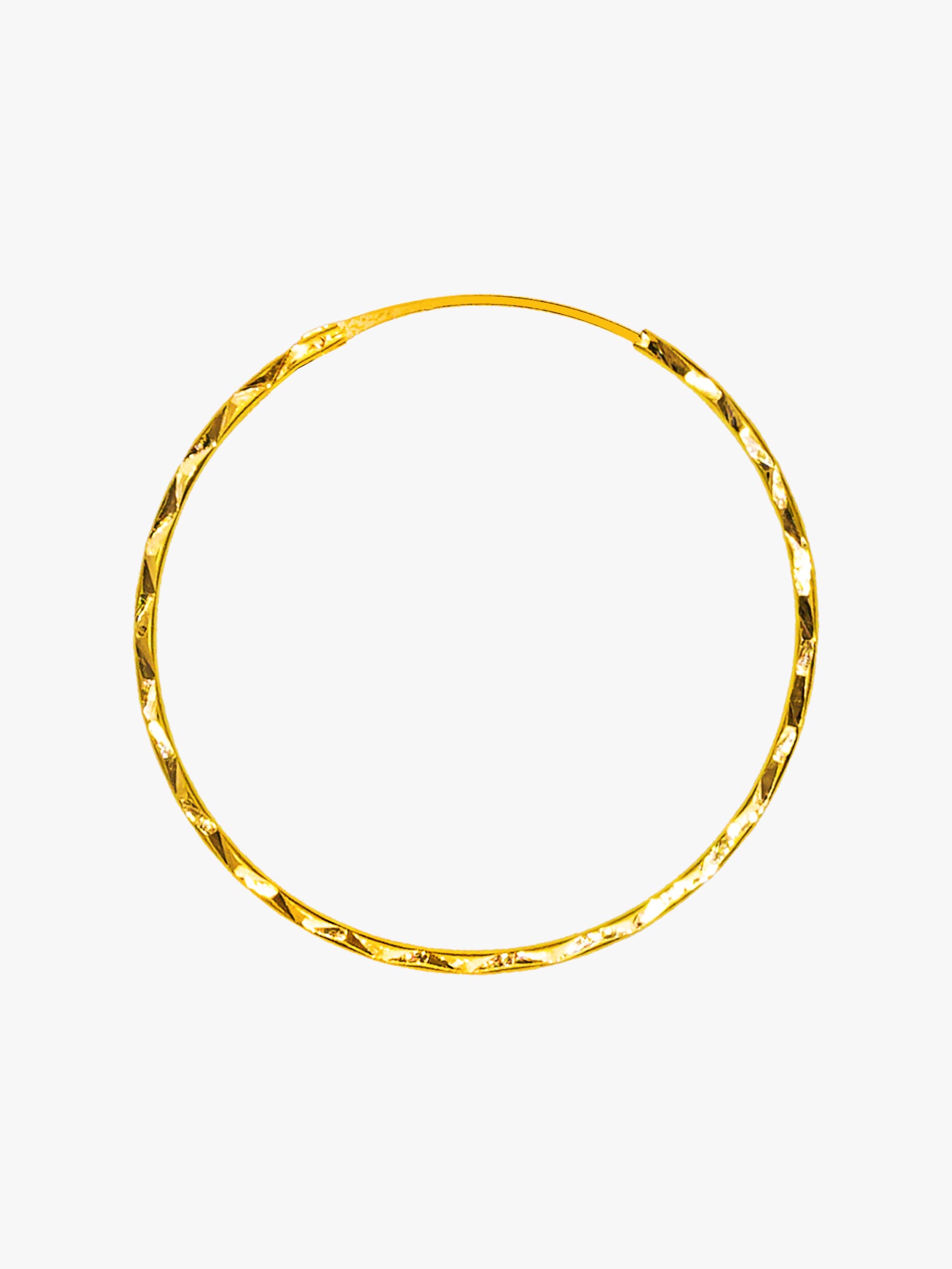 916 Gold Cut Hoop Earrings