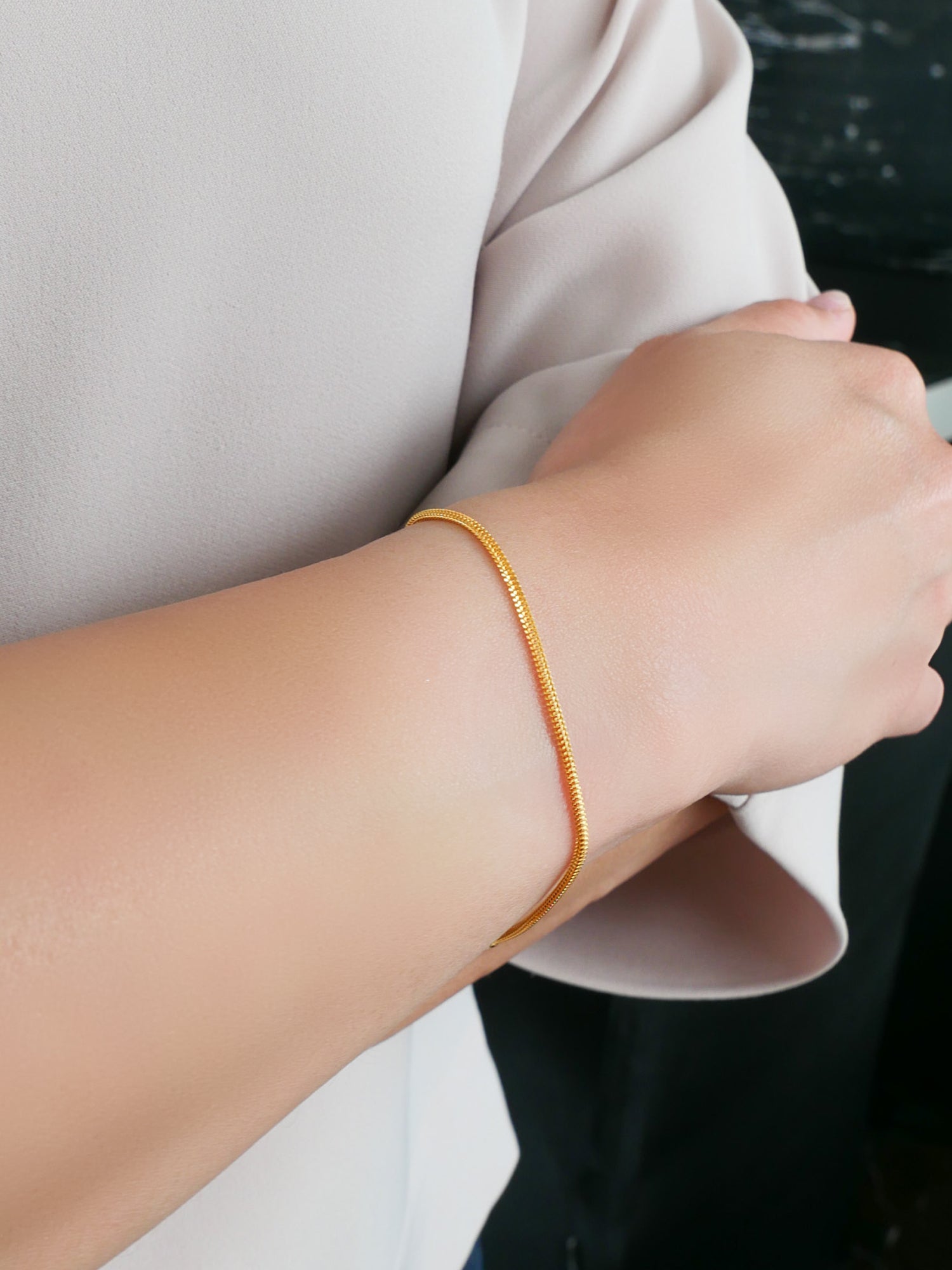 916 Gold Infinity Bracelet (4+gm series)