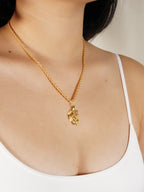 916 Gold Leaf Pendant