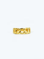 Gold luxe coco ring on flat placement