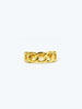 Gold luxe coco ring on flat placement