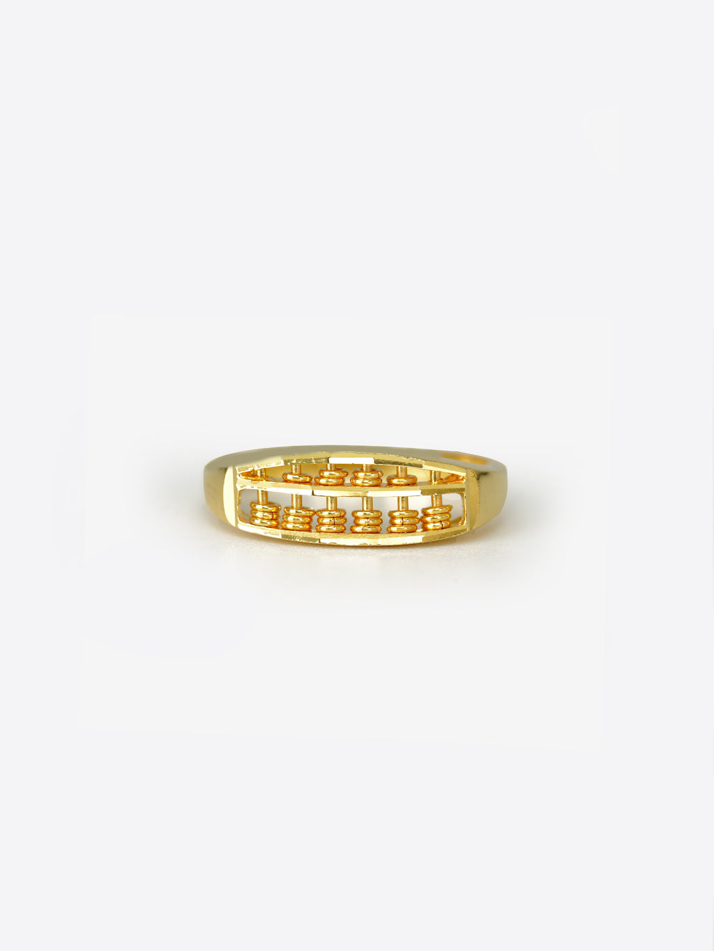 916 Gold Saddle Abacus Ring