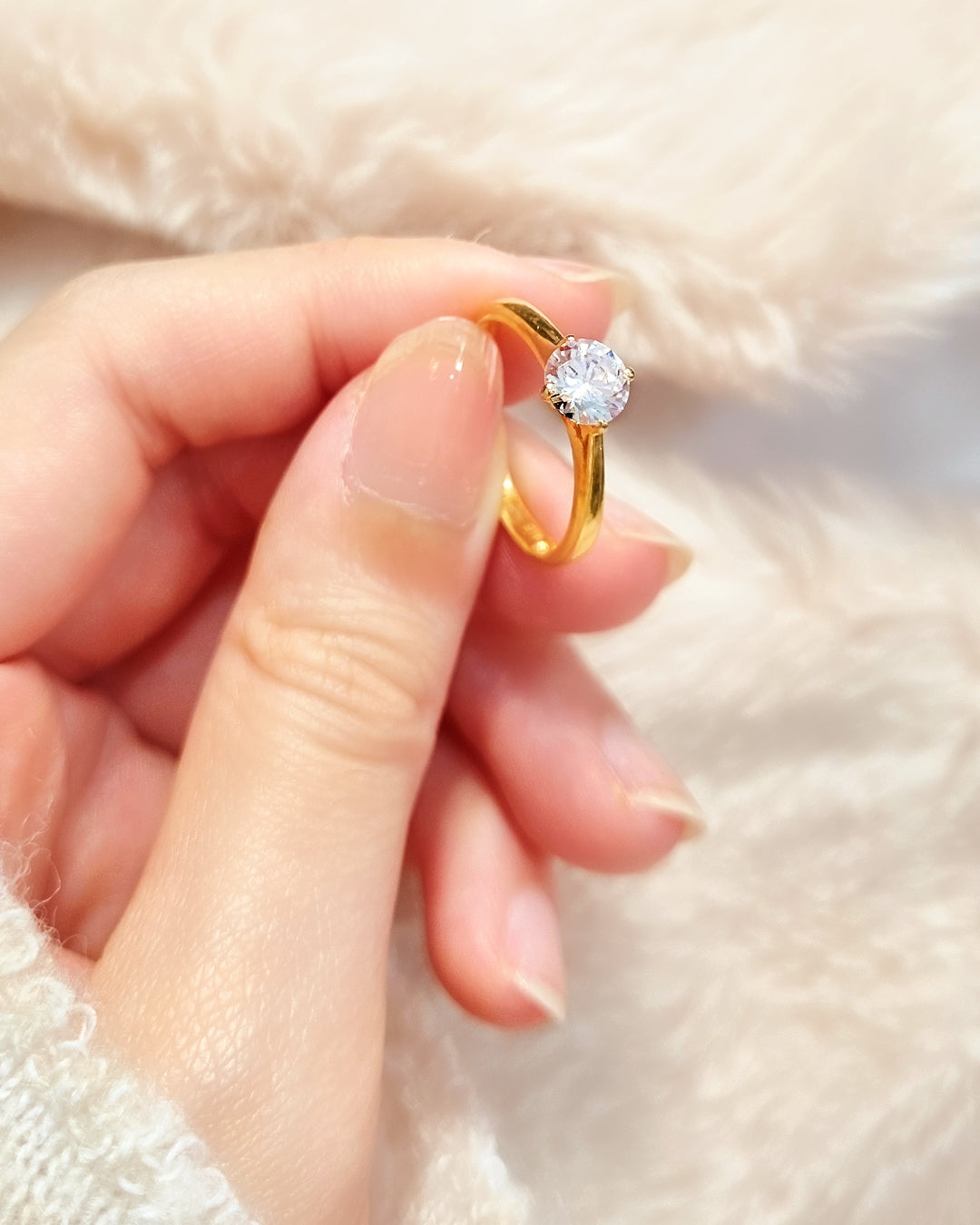 916 Gold Solace Tiara Ring