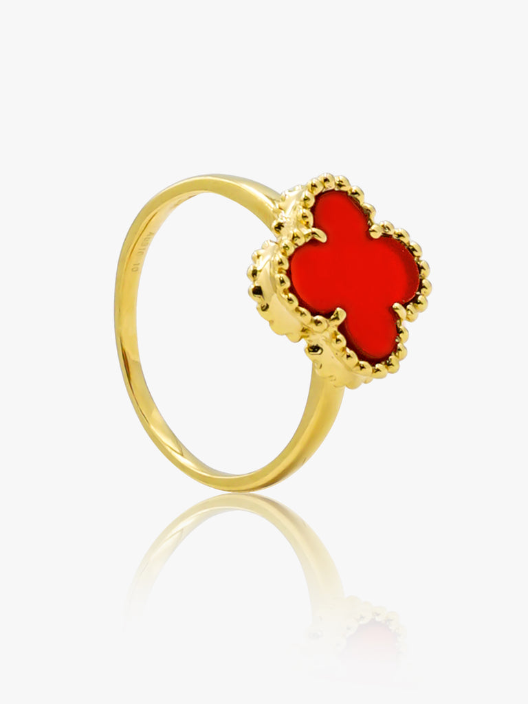 Red Clover Gold Ring 